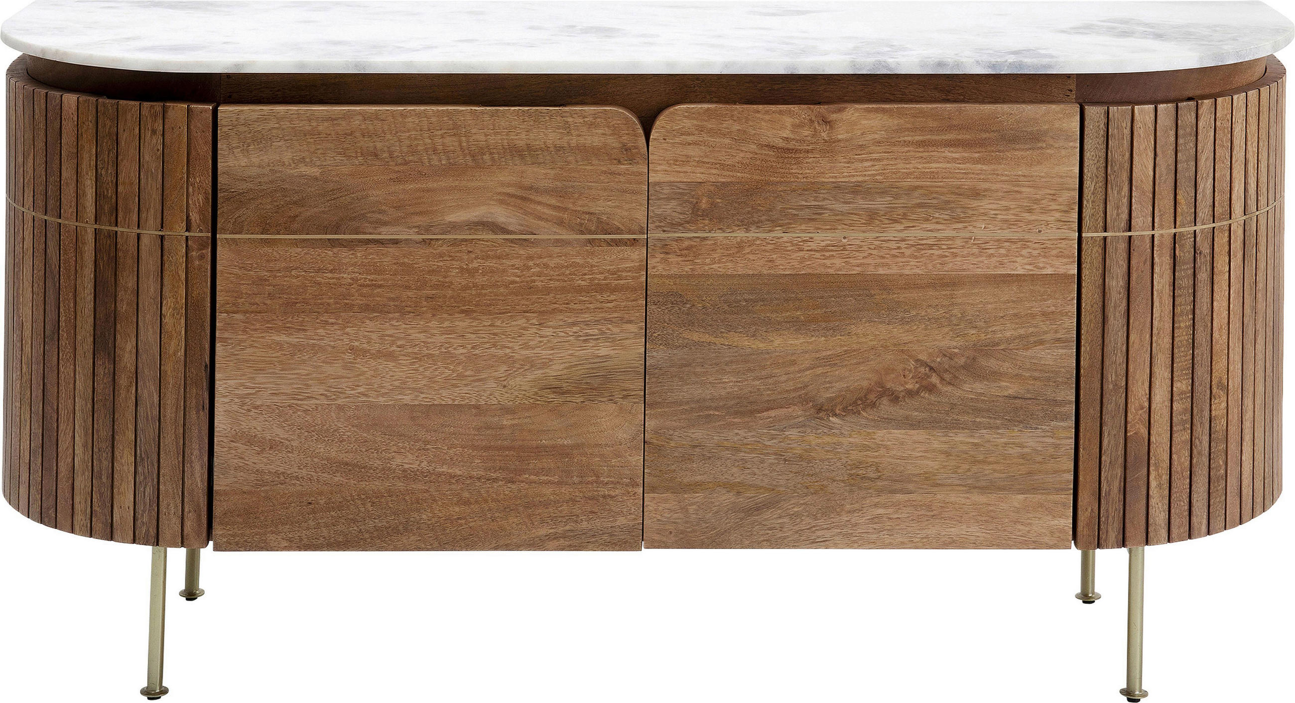 SIDEBOARD  in 160/78/45 cm  - Goldfarben/Braun, Design, Holz/Stein (160/78/45cm) - Kare-Design