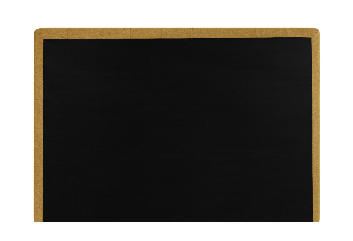 BOXSPRINGBETT 140/200 cm  in Currygelb  - Currygelb/Silberfarben, Konventionell, Textil/Metall (140/200cm) - Welnova