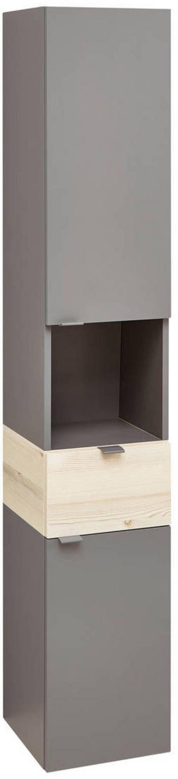 HOCHSCHRANK 30/169,6/33 cm  - Dunkelgrau/Pinienfarben, Basics, Glas/Holzwerkstoff (30/169,6/33cm) - Pelipal