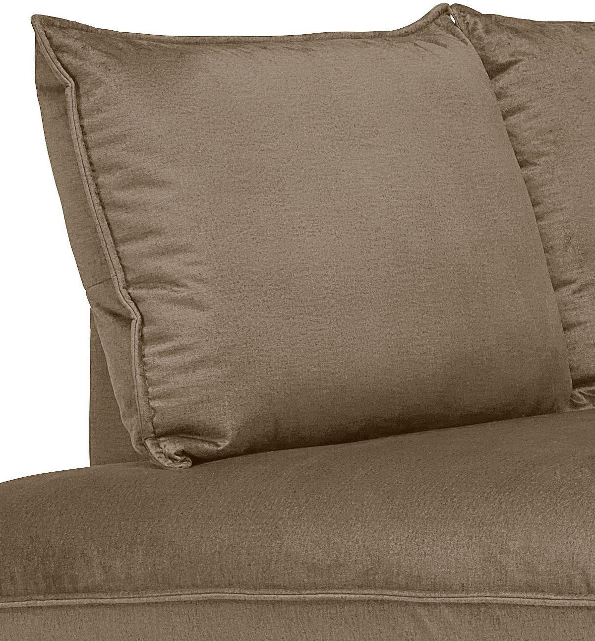HÖRNSOFFA i sammet ljusbrun  - ljusbrun/svart, Design, metall/textil (200/241cm) - Carryhome