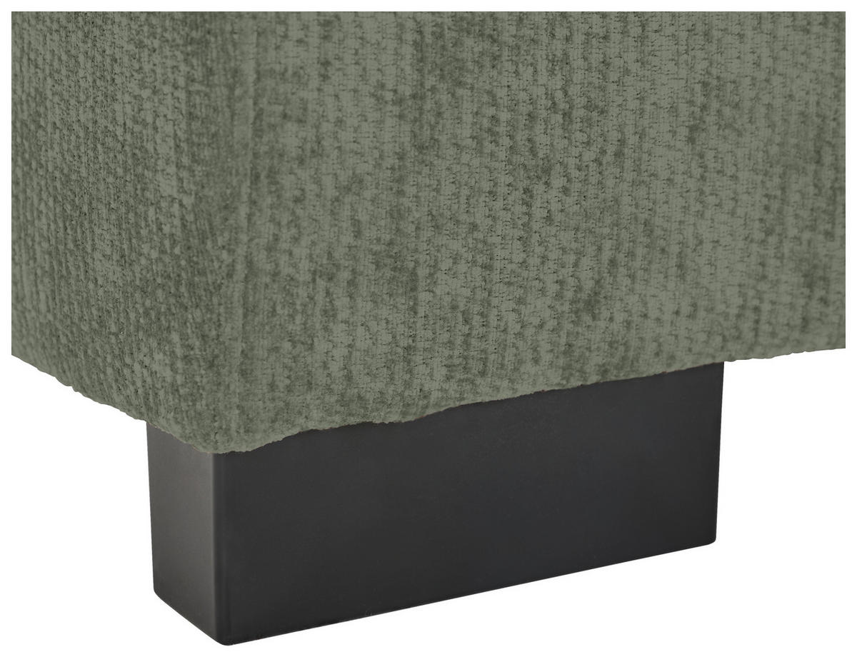 WOHNLANDSCHAFT Mintgrün Chenille  - Schwarz/Mintgrün, KONVENTIONELL, Kunststoff/Textil (183/311/140cm) - Ti'me