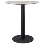 BARTISCH oval Schwarz, Taupe, Beige  - Taupe/Beige, Design, Glas/Keramik (90/90/105cm) - Novel