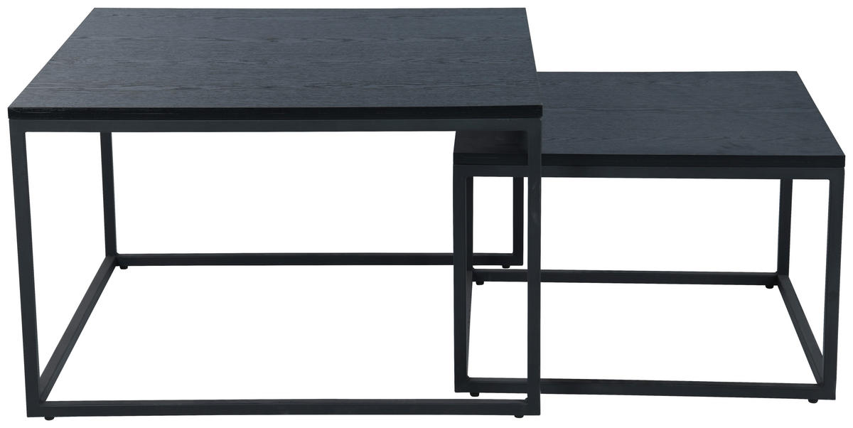 MĂSUȚĂ DE CAFEA - negru, Design, metal/material pe bază de lemn (80/60/50/40/80/60cm) - MID.YOU