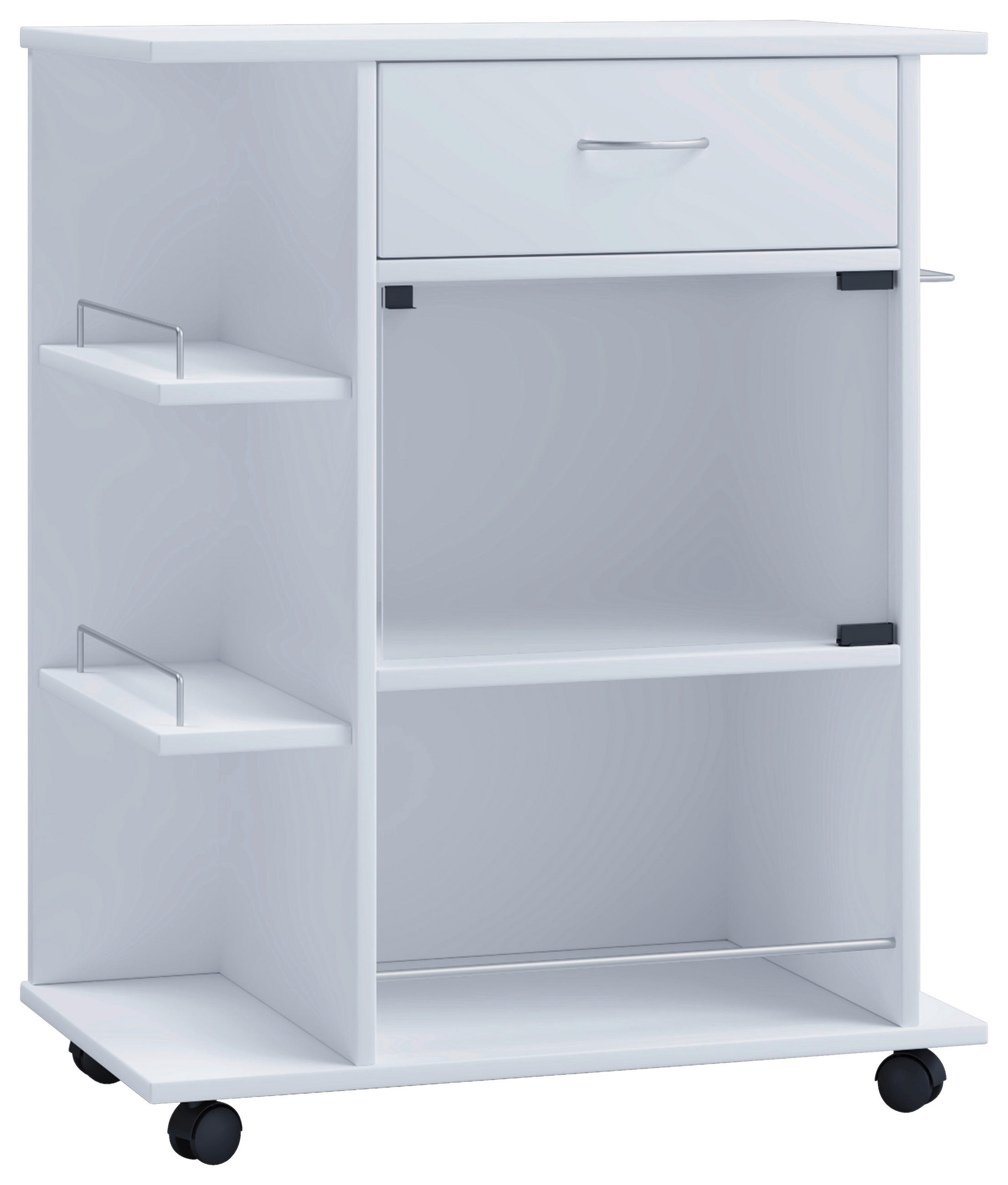 ALLZWECKWAGEN 65/39/80 cm  - Weiss, Modern, Glas/Holzwerkstoff (65/39/80cm) - MID.YOU