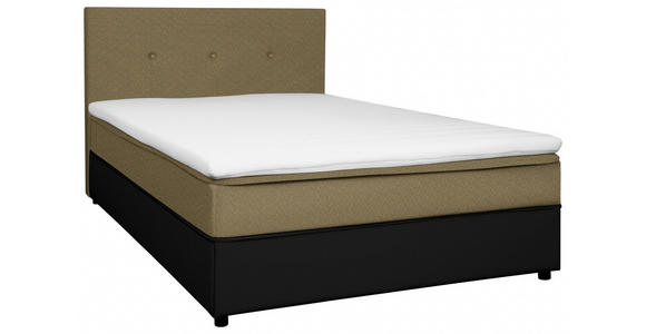 BOXBETT 120/200 cm  in Gelb, Schwarz  - Gelb/Schwarz, KONVENTIONELL, Holz/Textil (120/200cm) - Carryhome