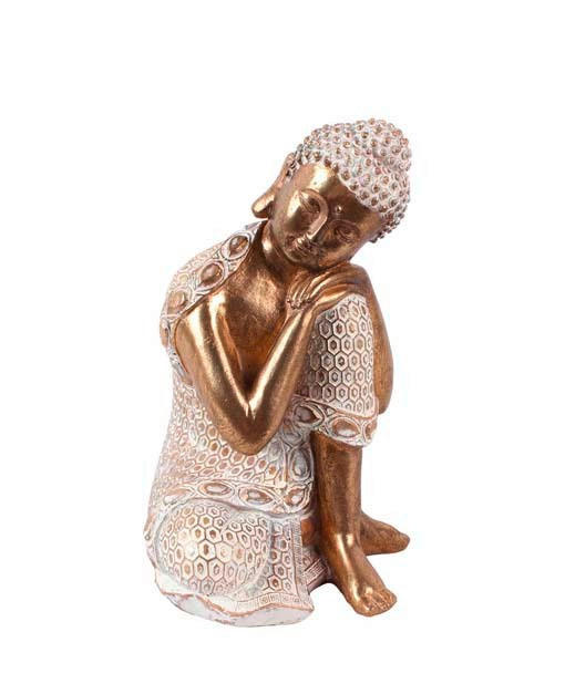 SCULPTURĂ - alb/auriu, Basics, plastic (12cm)