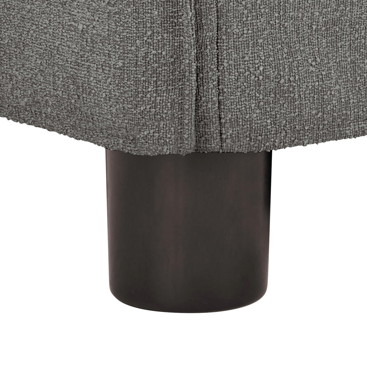 HUSSEN-ECKSOFA in Flachgewebe, Bouclé Grau  - Schwarz/Grau, Trend, Textil/Metall (295/165cm) - Livetastic
