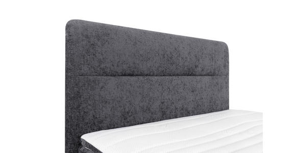 BOXSPRINGBETT 140/200 cm  in Dunkelgrau  - Dunkelgrau/Schwarz, Design, Textil/Metall (140/200cm) - Esposa