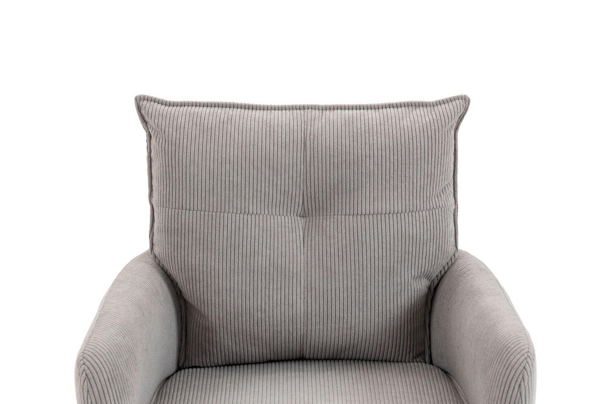 BARHOCKER Cord Schwarz, Taupe Eisen Stoffauswahl, Sitzfläche 360° drehbar, inklusive Armlehnen  - Taupe/Schwarz, Design, Textil/Metall (54/98-120/58cm) - Novel