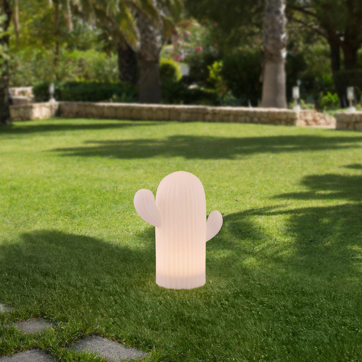 SOLÁRNE SVIETIDLO, 28,5/14,8/32,4 cm - biela, Trend, plast (28,5/14,8/32,4cm) - Ambia Garden