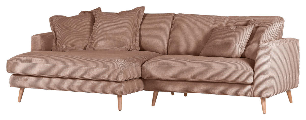 HÖRNSOFFA i manchester gammelrosa  - gammelrosa/naturfärgad, Romantik / Lanthus, trä/textil (140/270cm) - Livetastic