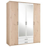 DREHTÜRENSCHRANK  in Weiß, Eiche Artisan  - Anthrazit/Eiche Artisan, KONVENTIONELL, Glas/Holzwerkstoff (159,3/196,3/53,5cm) - Carryhome