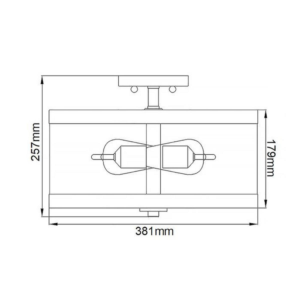 DECKENLEUCHTE Harrow 38.1/25.7 cm  - Nickelfarben, Basics, Metall (38.1/25.7cm) - Elstead Lighting