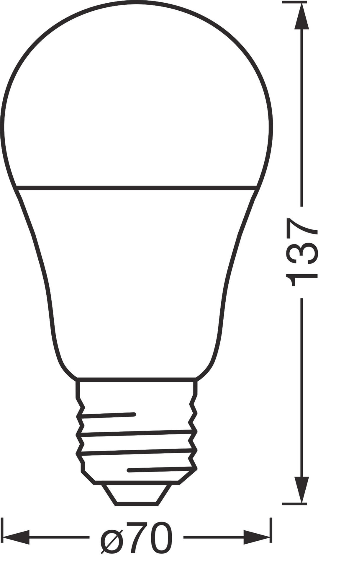 LED-LEUCHTMITTEL E27 14 W 1521 lm  - Weiß, Basics, Kunststoff (7/13,7cm) - Osram