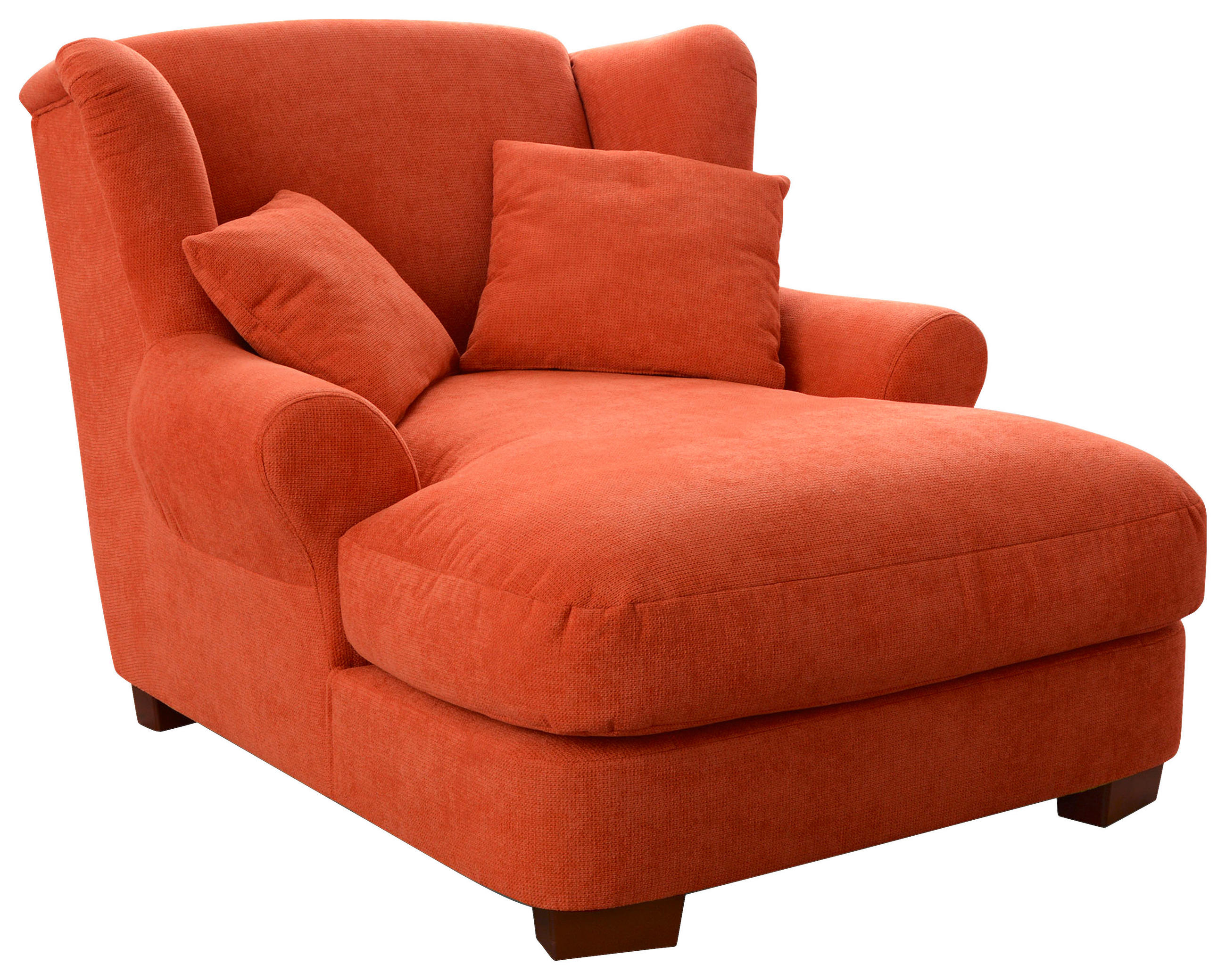 XXL-SESSEL Flachgewebe Terracotta    - Terracotta, ROMANTIK / LANDHAUS, Holz/Textil (120/101/142cm) - Cantus