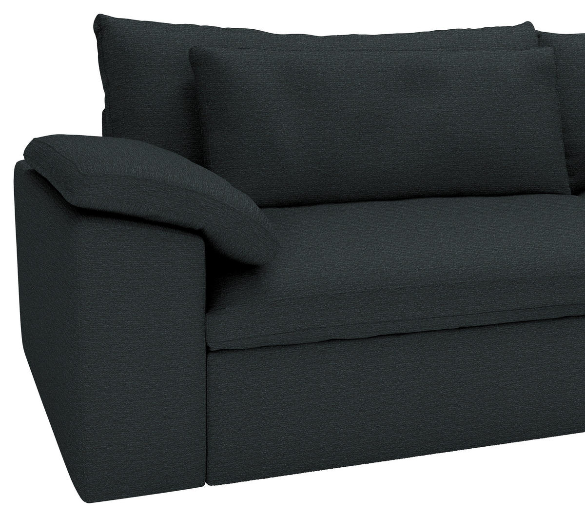 ECKSOFA  Webstoff Schwarz  - Schwarz, Modern, Kunststoff/Textil (306/198cm) - Carryhome