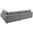 ECKSOFA  in Chenille Grau  307/224 cm  - Schwarz/Grau, KONVENTIONELL, Kunststoff/Textil (307/224cm) - Hom`in