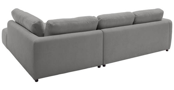 ECKSOFA  in Chenille Grau  307/224 cm  - Schwarz/Grau, KONVENTIONELL, Kunststoff/Textil (307/224cm) - Hom`in