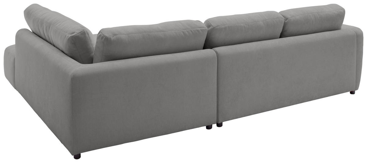 ECKSOFA  in Chenille Grau  307/224 cm  - Schwarz/Grau, KONVENTIONELL, Kunststoff/Textil (307/224cm) - Hom`in