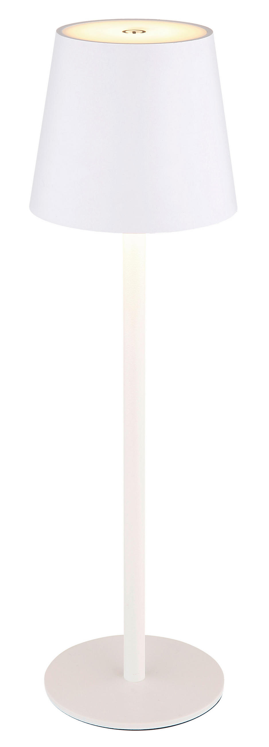 AKKU-TISCHLEUCHTE 11,5/36 cm   - Opal/Weiß, Trend, Kunststoff/Metall (11,5/36cm) - Novel