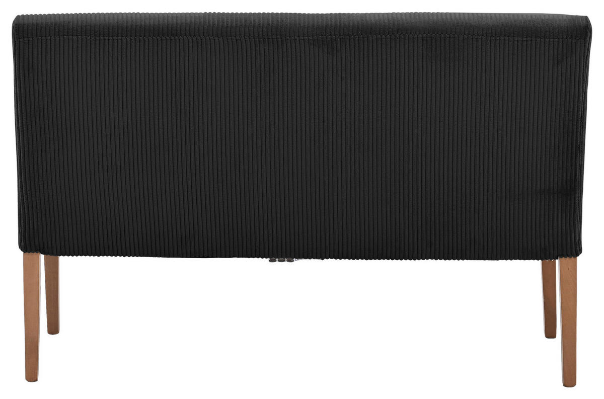 SITZBANK 140/92/66 cm  in Schwarz, Buchefarben  - Buchefarben/Schwarz, KONVENTIONELL, Holz/Textil (140/92/66cm) - home24