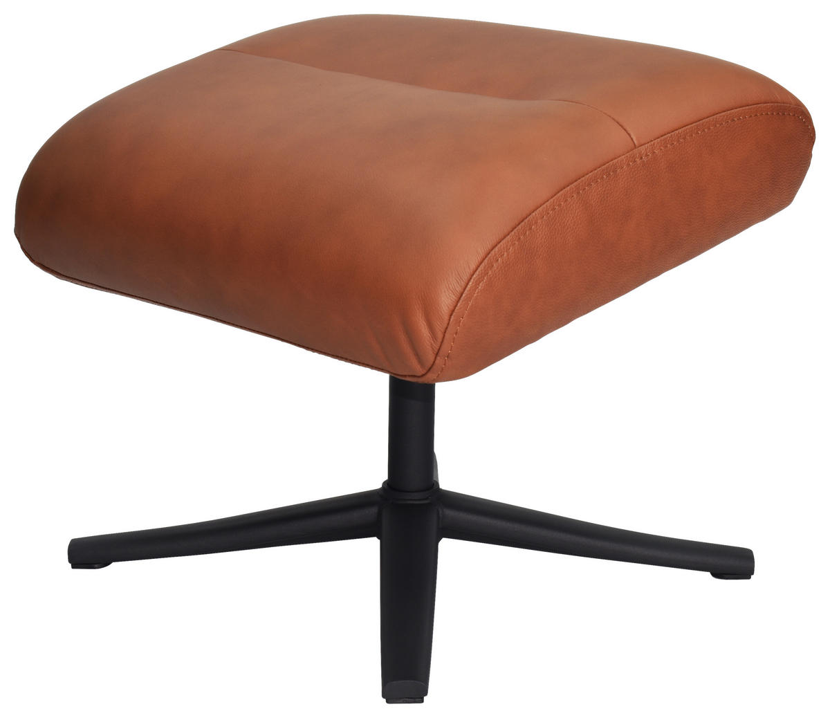 RELAXSESSELSET Lederlook Echtleder    - Cognac/Schwarz, Design, Leder/Holz (72/109/86/111/81cm) - Livetastic
