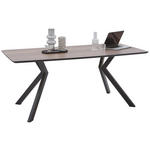 ESSTISCH rechteckig Schwarz, Eichefarben  - Eichefarben/Schwarz, KONVENTIONELL, Kunststoff/Metall (180/90/75cm) - Valnatura
