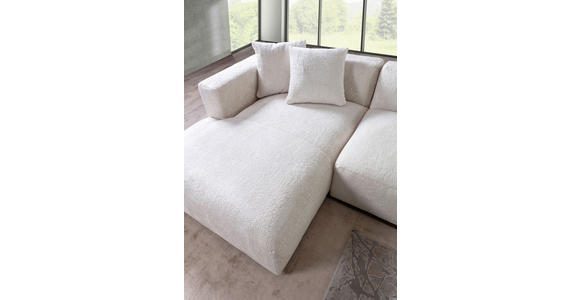 ECKSOFA Creme Chenille  - Creme/Schwarz, MODERN, Kunststoff/Textil (178/323cm) - Carryhome