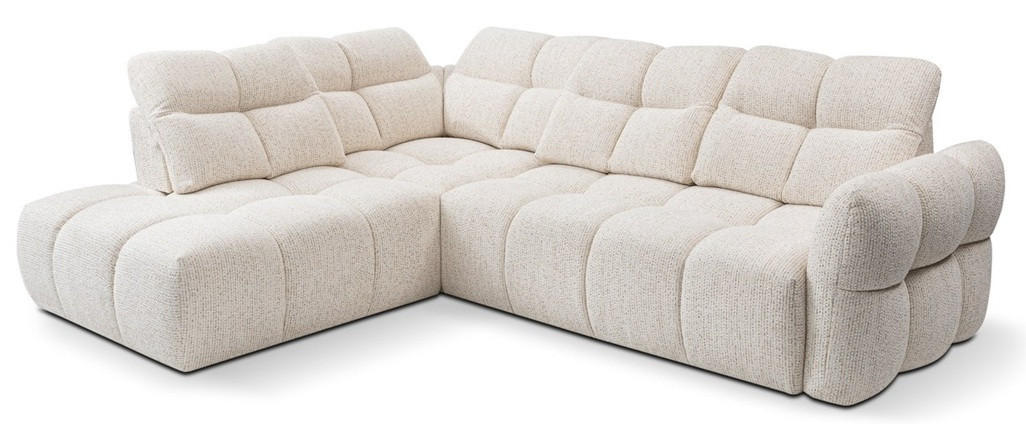 SOFFA i textil cremefärgad  - svart/cremefärgad, Design, textil/plast (255/277cm) - Stylife