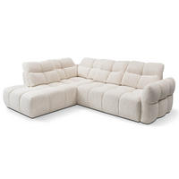 SOFFA i textil cremefärgad  - svart/cremefärgad, Design, textil/plast (255/277cm) - Stylife