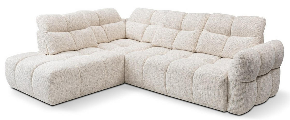 SOFFA i textil cremefärgad  - svart/cremefärgad, Design, textil/plast (255/277cm) - Stylife