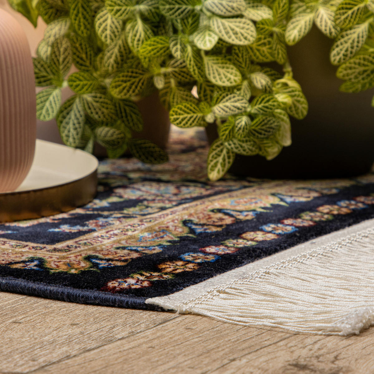 WEBTEPPICH 80/150 cm My Babylon of Obsession  - Blau/Hellbraun, Design, Textil (80/150cm)