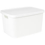 AUFBEWAHRUNGSBOX    38,5/28/22 cm  - Weiß, Basics, Kunststoff (38,5/28/22cm) - Homeware
