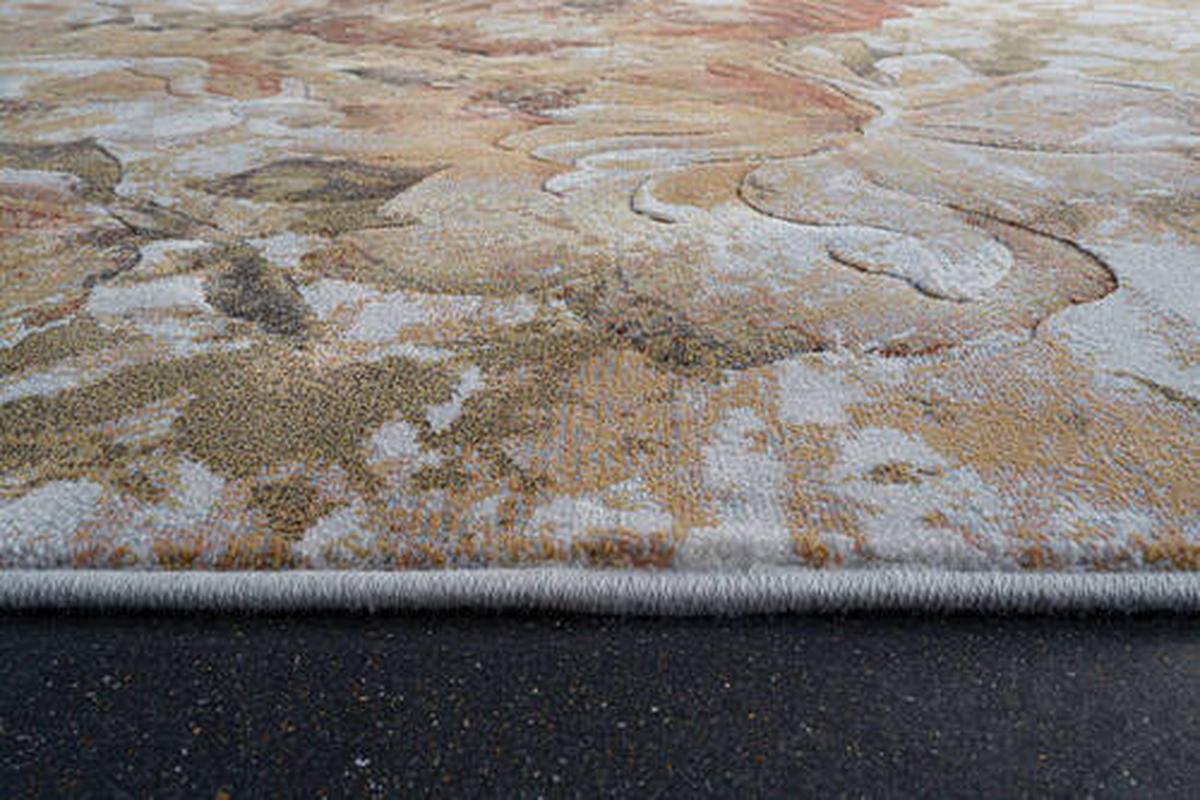 WEBTEPPICH 120/170 cm Argentum Creme, Grau, Orange  - Creme/Orange, KONVENTIONELL, Kunststoff/Textil (120/170cm) - Novel