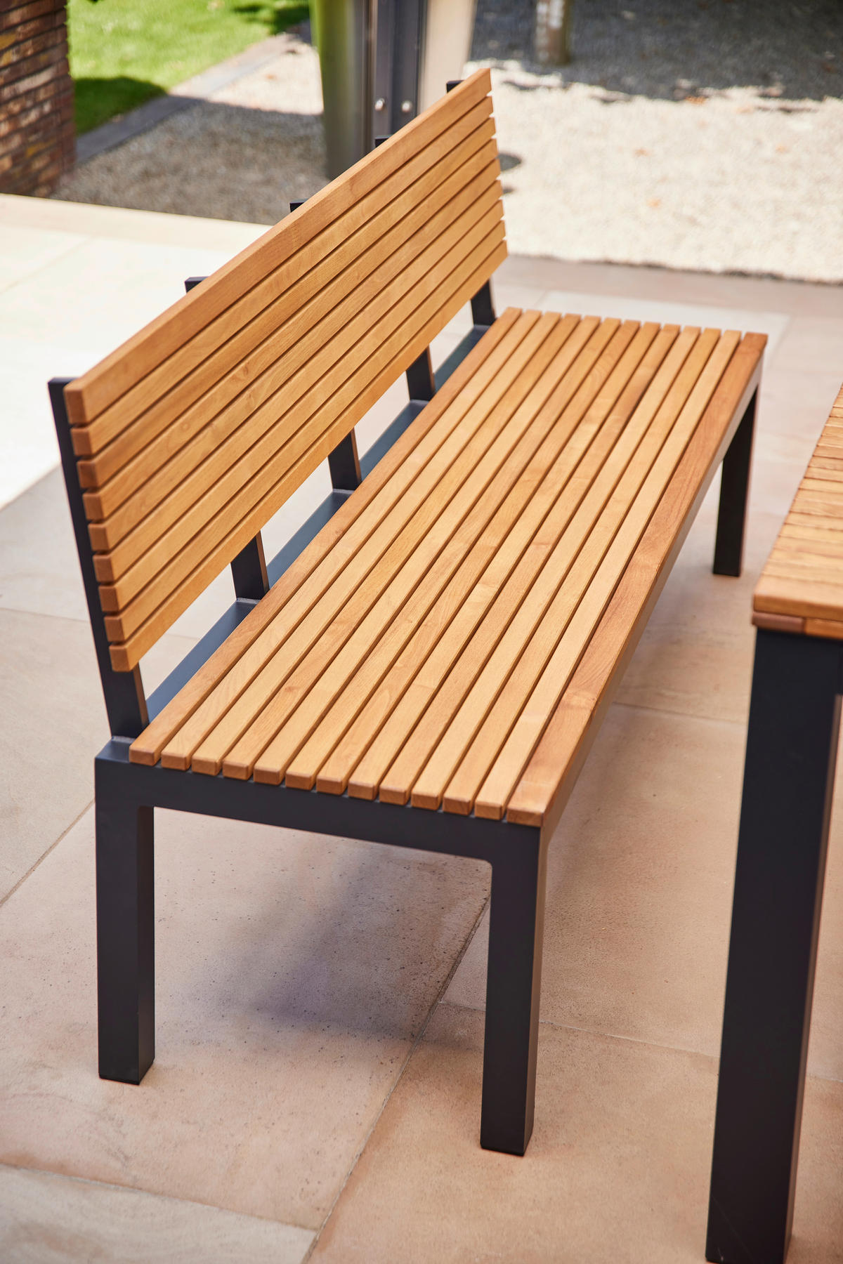 GARTENBANK 180/84/157,5 cm  in Naturfarben  - Anthrazit/Robinienfarben, KONVENTIONELL, Holz/Metall (180/84/157,5cm) - Siena Garden