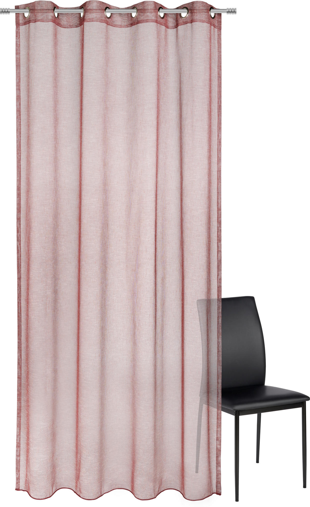 ÖSENSCHAL CARINO halbtransparent 145/245 cm   - Bordeaux, Basics, Textil (145/245cm) - Ambiente