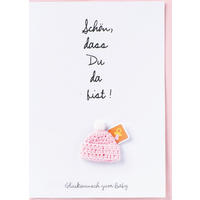 GLÜCKWUNSCHKARTE  - Weiss/Rosa, Basics, Papier (0,17/0,12cm) - Räder