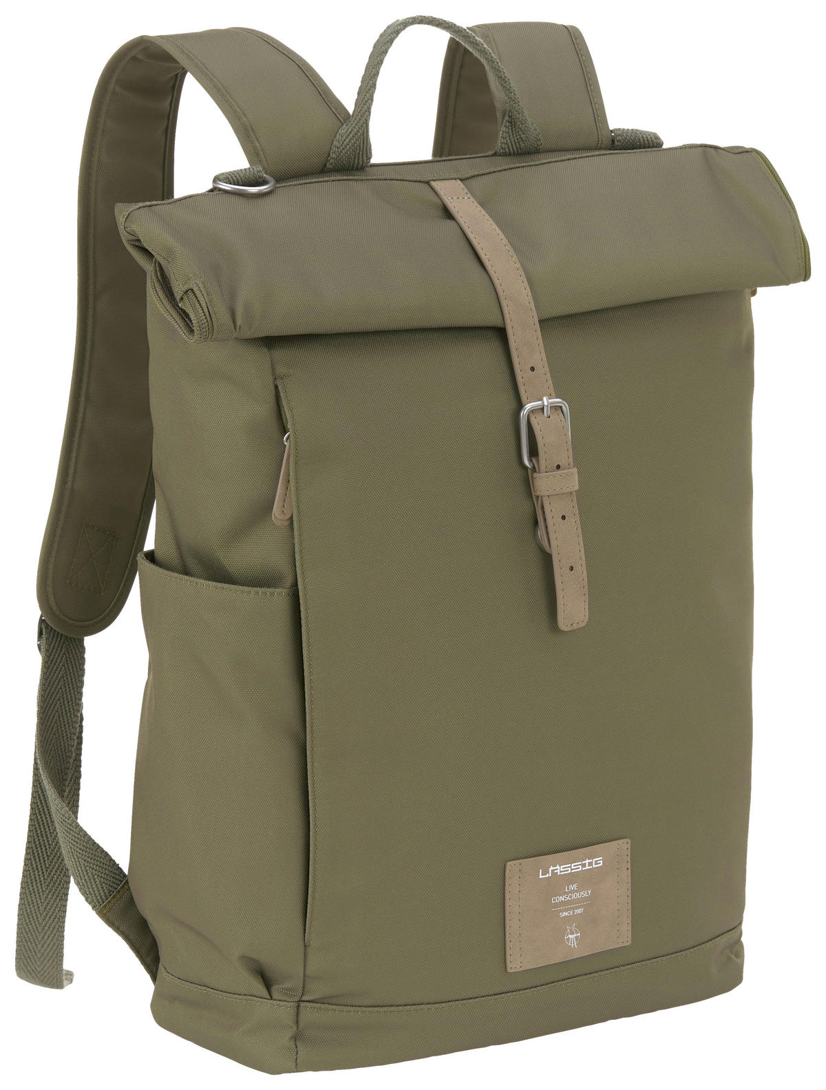 WICKELRUCKSACK Rolltop  - Grün, Trend, Textil (30/14,5/46cm) - Lässig