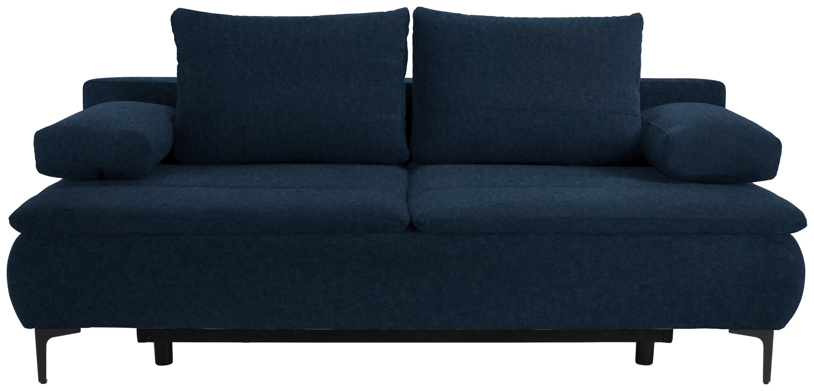 BOXSPRING KANAPÉ textil sötétkék  - sötétkék, Konventionell, textil/fém (204/93/100cm) - Novel