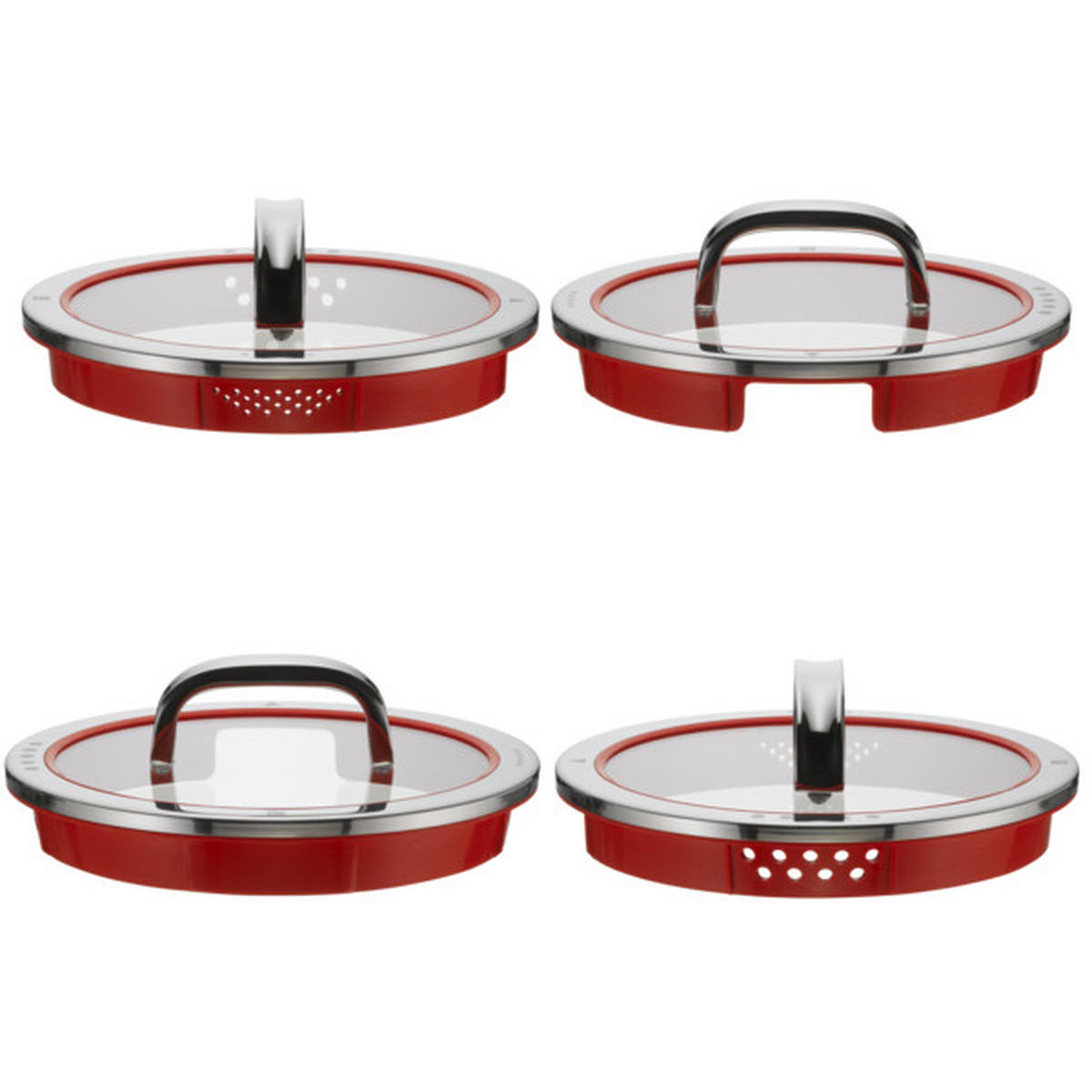 KOCHTOPFSET FUNCTION 4 5-teilig  - Edelstahlfarben, Basics, Glas/Metall - WMF