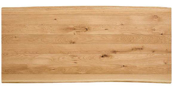 ESSTISCH in Holz 220/100/75 cm  - Eichefarben/Schwarz, ROMANTIK / LANDHAUS, Holz/Metall (220/100/75cm) - Linea Natura