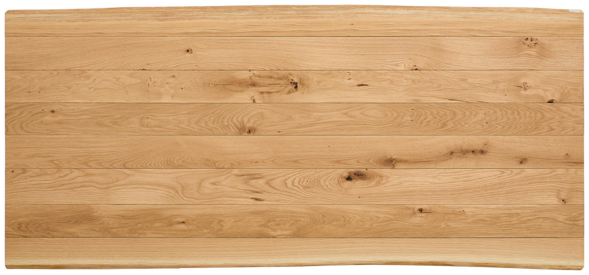 ESSTISCH in Holz 220/100/75 cm  - Eichefarben/Schwarz, ROMANTIK / LANDHAUS, Holz/Metall (220/100/75cm) - Linea Natura