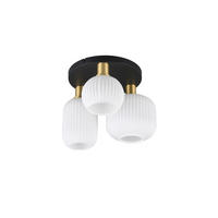 DECKENLEUCHTE 39/28,5 cm   - Messingfarben/Weiß, KONVENTIONELL, Glas/Metall (39/28,5cm) - Trio Leuchten