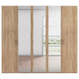 DREHTÜRENSCHRANK 251/223/60 cm 5-türig Sonoma Eiche  - Silberfarben/Sonoma Eiche, Design, Glas/Holzwerkstoff (251/223/60cm) - Novel