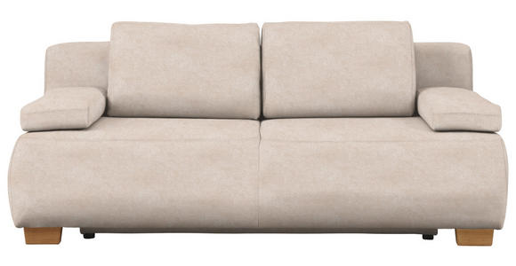 BOXSPRINGSOFA  in Flachgewebe Sandfarben Skandinavisch  - Sandfarben/Naturfarben, MODERN, Holz (205/93/108cm) - Venda