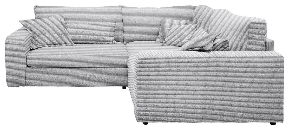 HÖRNSOFFA i manchester ljusgrå  - ljusgrå/svart, Klassisk, textil/plast (248/248cm) - MID.YOU