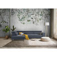 ECKSOFA Blaugrau Feincord  - Blaugrau/Schwarz, Design, Textil/Metall (205/280cm) - Xora