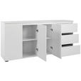 SIDEBOARD  in 178/80/40 cm  - Schwarz/Weiß, Design, Holzwerkstoff/Kunststoff (178/80/40cm) - Carryhome