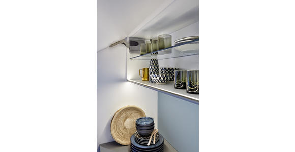 EINBAUKÜCHE - Weiß/Grau, Design, Holzwerkstoff - Dieter Knoll