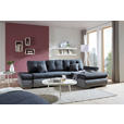 ECKSOFA in Webstoff Hellgrau, Grau  302/187 cm  - Chromfarben/Dunkelgrau, Design, Kunststoff/Textil (302/187cm) - Carryhome